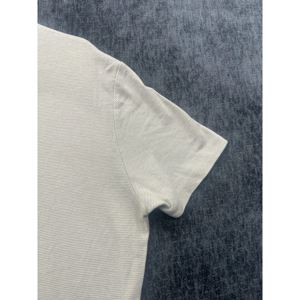 Banana Republic Luxe Touch Performance Tee Men Medium Beige 100% Cotton Crewneck